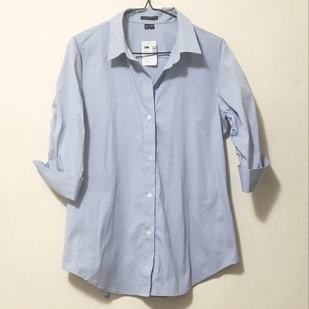 Theory Light Blue Button-Down Shirt